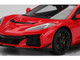 Chevrolet Corvette ZR1 Torch Red with Carbon Top 1/18 Model Car Top Speed TS0647