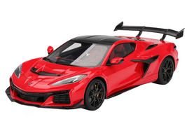 Chevrolet Corvette ZR1 Torch Red with Carbon Top 1/18 Model Car Top Speed TS0647