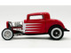 1932 Ford 3 Window Coupe Peppermint Twist Red with White Graphics Limited Edition to 372 pieces Worldwide 1/18 Diecast Model Car ACME A1805026