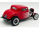 1932 Ford 3 Window Coupe Peppermint Twist Red with White Graphics Limited Edition to 372 pieces Worldwide 1/18 Diecast Model Car ACME A1805026