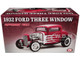 1932 Ford 3 Window Coupe Peppermint Twist Red with White Graphics Limited Edition to 372 pieces Worldwide 1/18 Diecast Model Car ACME A1805026
