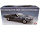 1971 Plymouth HEMI Cuda Convertible Winchester Gray with Black Soft Top Limited Edition to 354 pieces Worldwide 1/18 Diecast Model Car ACME A1806130