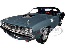 1971 Plymouth HEMI Cuda Convertible Winchester Gray with Black Soft Top Limited Edition to 354 pieces Worldwide 1/18 Diecast Model Car ACME A1806130