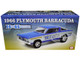 1966 Plymouth Barracuda Hemi Hustler Blue with White Stripes Limited Edition to 374 pieces Worldwide 1/18 Diecast Model Car ACME A1806138