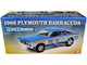 1966 Plymouth Barracuda Hemi Hustler Blue with White Stripes Limited Edition to 374 pieces Worldwide 1/18 Diecast Model Car ACME A1806138