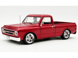 1967 Chevrolet C 10 Custom Pickup Truck Showtime Deep Candy Red Metallic Limited Edition to 612 pieces Worldwide1 /18 Diecast Model Car ACMEA1807222