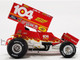 Winged Sprint Car #104 Jeff Swindell Octane Boost Red with Graphics National Sprint Car Hall of Fame 1/18 Diecast Model Car ACME A1809527