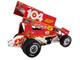 Winged Sprint Car #104 Jeff Swindell Octane Boost Red with Graphics National Sprint Car Hall of Fame 1/18 Diecast Model Car ACME A1809527