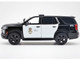 2025 Chevrolet Tahoe Police Pursuit Vehicle Los Angeles Police Department LAPD Black and White Law Enforcement and Public Service Series 1/24 Diecast Model Car Motormax 76636