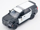 2025 Chevrolet Tahoe Police Pursuit Vehicle Los Angeles Police Department LAPD Black and White Law Enforcement and Public Service Series 1/24 Diecast Model Car Motormax 76636