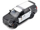 2025 Chevrolet Tahoe Police Pursuit Vehicle Los Angeles Police Department LAPD Black and White Law Enforcement and Public Service Series 1/24 Diecast Model Car Motormax 76636