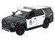 2025 Chevrolet Tahoe Police Pursuit Vehicle Los Angeles Police Department LAPD Black and White Law Enforcement and Public Service Series 1/24 Diecast Model Car Motormax 76636