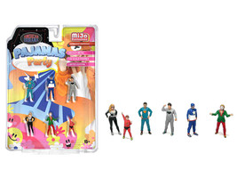 Pajamas Party 6 piece Diecast Figure Set 6 Figures Limited Edition for 1/64 Scale Models American Diorama AD-2436MJ