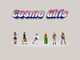 Cosmo Girls 6 piece Diecast Figure Set 6 Figures Limited Edition for 1/64 Scale Models American Diorama AD-2437MJ