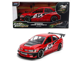 Sean s Mitsubishi Lancer Evolution IX RHD Right Hand Drive Red with Graphics The Fast and the Furious Tokyo Drift 2006 Movie Fast & Furious 25 Years Series 1/24 Diecast Model Car Jada 36208