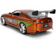 Brian s Toyota Supra Orange Color Brush Finish 25 Years of Fast & Furious Anniversary The Fast and the Furious 2001 Movie Fast & Furious Series 1/24 Diecast Model Car Jada 37703