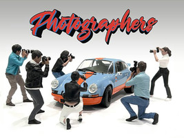 Photographers 6 piece Figure Set for 1/18 Scale Models American Diorama 19301-19302-19303-19304-19305-19306