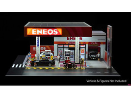 Eneos Japan Gas Station Diorama Set American Diorama X G Fans Series for 1/64 Scale Models American Diorama AD-710038GF