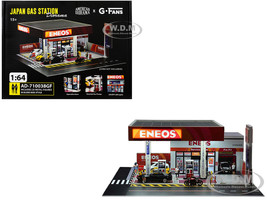 Eneos Japan Gas Station Diorama Set American Diorama X G Fans Series for 1/64 Scale Models American Diorama AD-710038GF