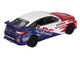 Honda Civic TYPE R 2024 Pace Car HRC White with Red and Blue Graphics Limited Edition 1/64 Diecast Model Car Mini GT MGT01079