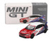 Honda Civic TYPE R 2024 Pace Car HRC White with Red and Blue Graphics Limited Edition 1/64 Diecast Model Car Mini GT MGT01079