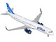 Airbus A321neo Commercial Aircraft JetBlue Airways N2180J White with Blue Tail Gemini 200 Series 1/200 Diecast Model Airplane GeminiJets G2JBU1336