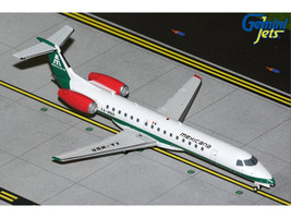Embraer ERJ 145 Commercial Aircraft Mexicana de Aviacion XA MBR White with Green Stripes and Tail Gemini 200 Series 1/200 Diecast Model Airplane GeminiJets G2MXA1305