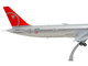 Boeing 757 300 Commercial Aircraft Northwest Airlines N587NW Silver with Red Tail Gemini 200 Series 1/200 Diecast Model Airplane GeminiJets G2NWA1422