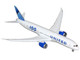 Boeing 787 9 Commercial Aircraft with Flaps Down United Airlines 100 Years N61101 White with Graphics and Blue Tail Gemini 200 Series 1/200 Diecast Model Airplane GeminiJets G2UAL1258F