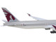 Boeing 777 9 Commercial Aircraft Qatar Airways A7 BKA Gray with Dark Red Tail Graphics 1/400 Diecast Model Airplane GeminiJets GJ2278