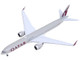 Boeing 777 9 Commercial Aircraft Qatar Airways A7 BKA Gray with Dark Red Tail Graphics 1/400 Diecast Model Airplane GeminiJets GJ2278
