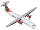 ATR 72 600 Commercial Aircraft Loganair Isle of Man s Airline G LMTE White with Red and Green Plaid Tail 1/400 Diecast Model Airplane GeminiJets GJ2309