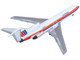 Boeing 727 100 Commercial Aircraft United Airlines Saul Bass Livery N7001U White with Stripes 1/400 Diecast Model Airplane GeminiJets GJ2349