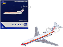 Boeing 727 100 Commercial Aircraft United Airlines Saul Bass Livery N7001U White with Stripes 1/400 Diecast Model Airplane GeminiJets GJ2349