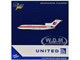 Boeing 727 100 Commercial Aircraft United Airlines Saul Bass Livery N7001U White with Stripes 1/400 Diecast Model Airplane GeminiJets GJ2349