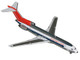 Boeing 727 200 Commercial Aircraft Northwest Orient N298US Silver with White Stripes and Red Tail 1/400 Diecast Model Airplane GeminiJets GJ2354