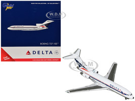 Boeing 727 100 Commercial Aircraft Delta Air Lines N1633 White with Red and Blue Stripes 1/400 Diecast Model Airplane GeminiJets GJ2355