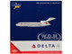 Boeing 727 100 Commercial Aircraft Delta Air Lines N1633 White with Red and Blue Stripes 1/400 Diecast Model Airplane GeminiJets GJ2355