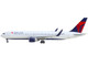 Boeing 767 300ER Commercial Aircraft Delta Air Lines N199DN White with Red and Blue Tail 1/400 Diecast Model Airplane GeminiJets GJ2363
