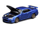 Nissan Skyline GT R R34 V Spec II RHD Right Hand Drive Bayside Blue Metallic with Carbon Hood Senior 64 Series 1/64 Diecast Model Car MotorHelix M63450-HK Nissan Skyline GT R R34 V Spec II RHD Right Hand Drive Bayside Blue Metallic with Carbon Hood Senior 64 Series 1/64 Diecast Model Car MotorHelix M63450-HK