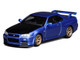 Nissan Skyline GT R R34 V Spec II RHD Right Hand Drive Bayside Blue Metallic with Carbon Hood Senior 64 Series 1/64 Diecast Model Car MotorHelix M63450-HK Nissan Skyline GT R R34 V Spec II RHD Right Hand Drive Bayside Blue Metallic with Carbon Hood Senior 64 Series 1/64 Diecast Model Car MotorHelix M63450-HK