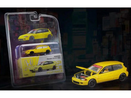 Honda Civic EG6 RHD Right Hand Drive Yellow Vancouver 2026 Event Edition 1/64 Diecast Model Car Pop Race PRB004