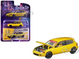 Honda Civic EG6 RHD Right Hand Drive Yellow Vancouver 2026 Event Edition 1/64 Diecast Model Car Pop Race PRB004