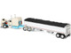 Peterbilt 389 with 63 Mid Roof Sleeper and 43 Wilson Pacesetter High Sided Grain Trailer Capitola Trucking Cream 1/64 Diecast Model DCP/First Gear 60-2207