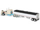 Peterbilt 389 with 63 Mid Roof Sleeper and 43 Wilson Pacesetter High Sided Grain Trailer Capitola Trucking Cream 1/64 Diecast Model DCP/First Gear 60-2207