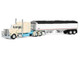 Peterbilt 389 with 63 Mid Roof Sleeper and 43 Wilson Pacesetter High Sided Grain Trailer Capitola Trucking Cream 1/64 Diecast Model DCP/First Gear 60-2207
