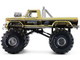 1979 Ford F 250 Monster Truck Bigfoot #1 50th Anniversary Gold Chrome with Bob Chandler Standing Figure Kings of Crunch Series 1/18 Diecast Model Car Greenlight 13715