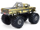 1979 Ford F 250 Monster Truck Bigfoot #1 50th Anniversary Gold Chrome with Bob Chandler Standing Figure Kings of Crunch Series 1/18 Diecast Model Car Greenlight 13715