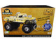 1979 Ford F 250 Monster Truck Bigfoot #1 50th Anniversary Gold Chrome with Bob Chandler Standing Figure Kings of Crunch Series 1/18 Diecast Model Car Greenlight 13715