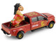 2022 Ford F 450 Dually Pickup Truck Chinese Zodiac 2026 Year of the Horse Red with Gold Graphics and Horse Figure Hobby Exclusive Series 1/64 Diecast Model Car Greenlight GL30577